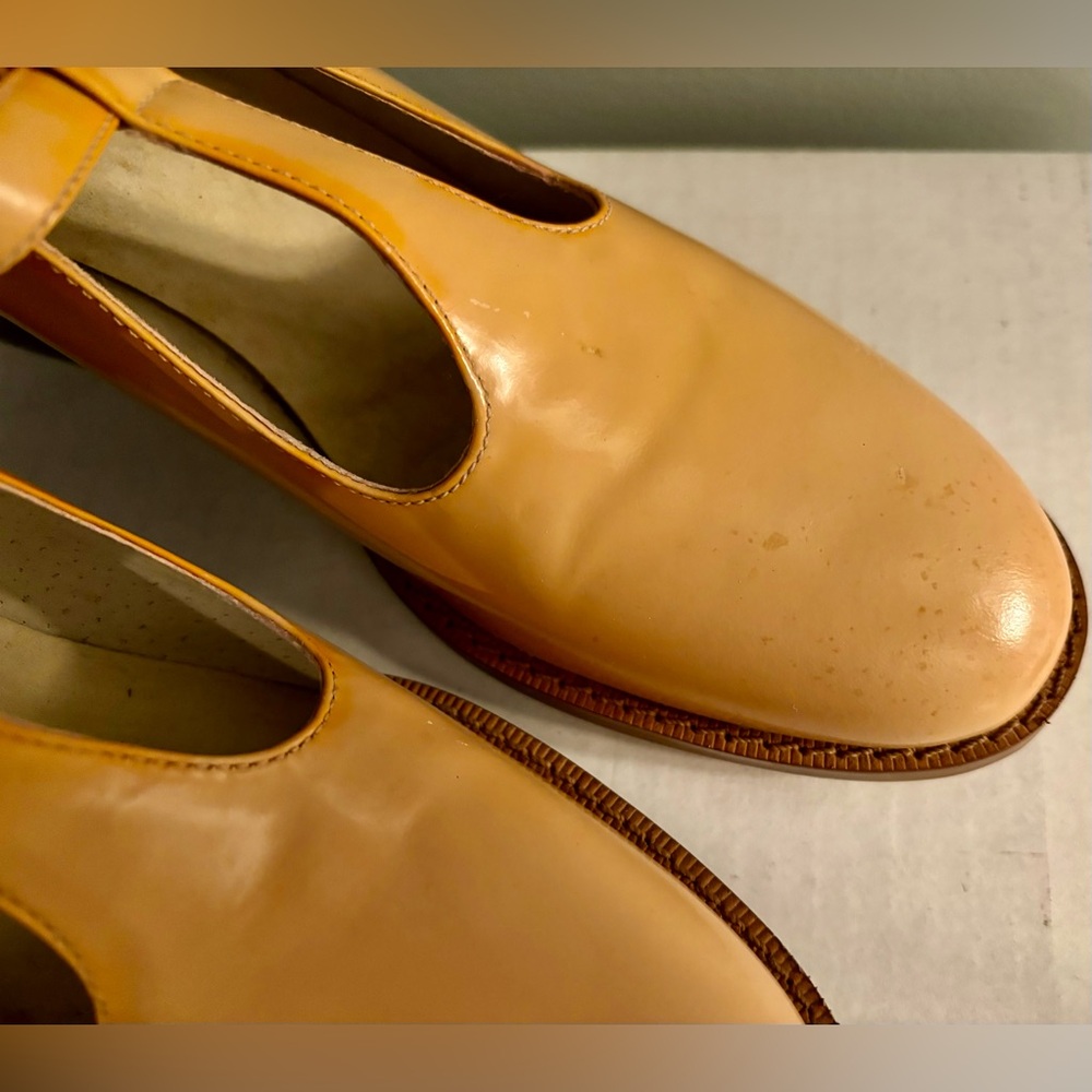 GAP SHOES Patent Tribeca T-Strap Peach Size 8 - Picture 5 of 8